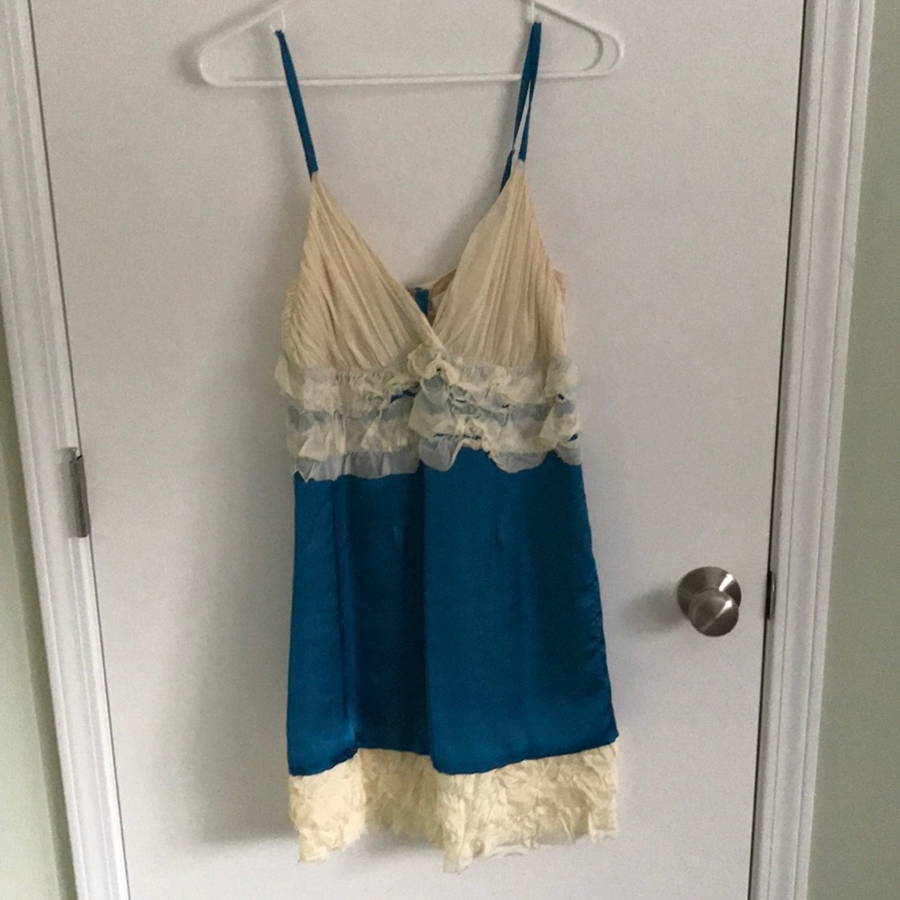 MM Couture Silky Blue Dress